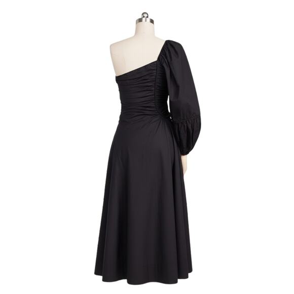 Ulla Johnson Fiorella One Shoulder Midi Dress 2 Black NEW - Picture 3 of 7